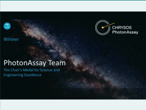 Chrysos PhotonAssay team wins the 2021 CSIRO Chair’s Medal